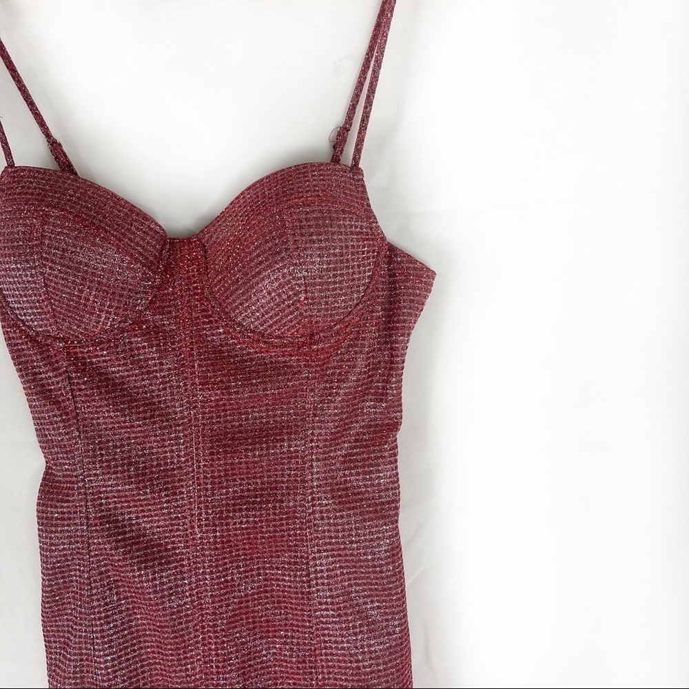 Haute Monde fitted mini sparkly red dress size L